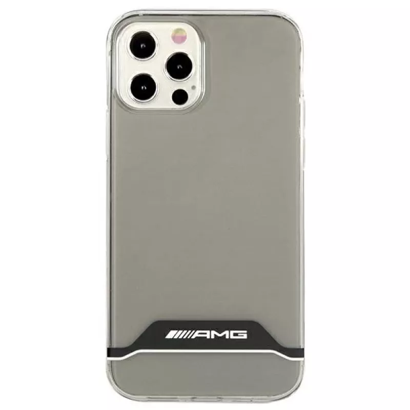 AMG AMHCP12MTCBW Capa Rígida Transparente para iPhone 12/12 Pro Eletrogalvanizado Preto e Branco