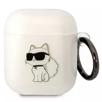 Karl Lagerfeld KLA2HNCHTCT Capa AirPods 1/2 Transparente Ikonik Choupette