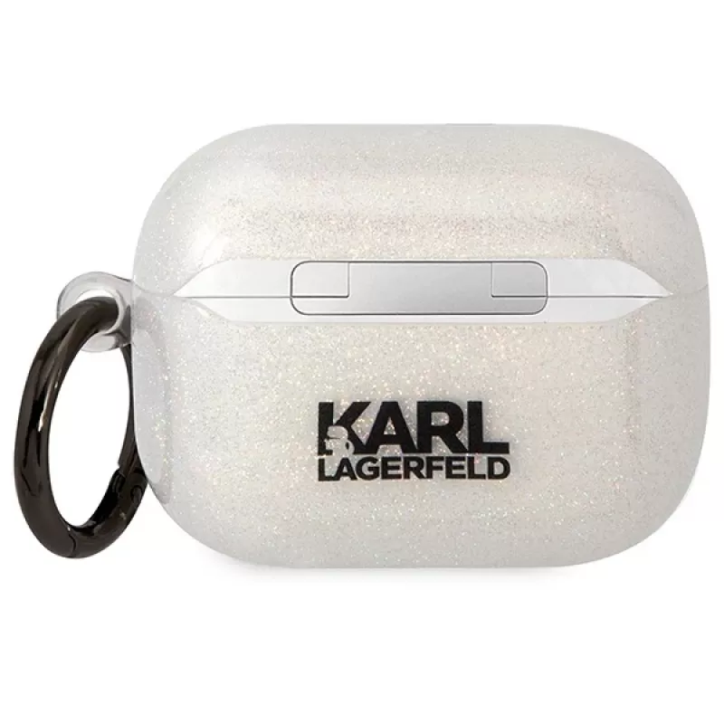 Karl Lagerfeld KLAPHNKCTGT Capa AirPods Pro Transparente Glitter Karl & Choupette