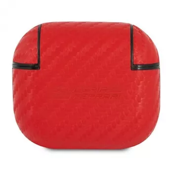 Ferrari FESA3CARE On Track Capa AirPods 3 Vermelha PU Carbono