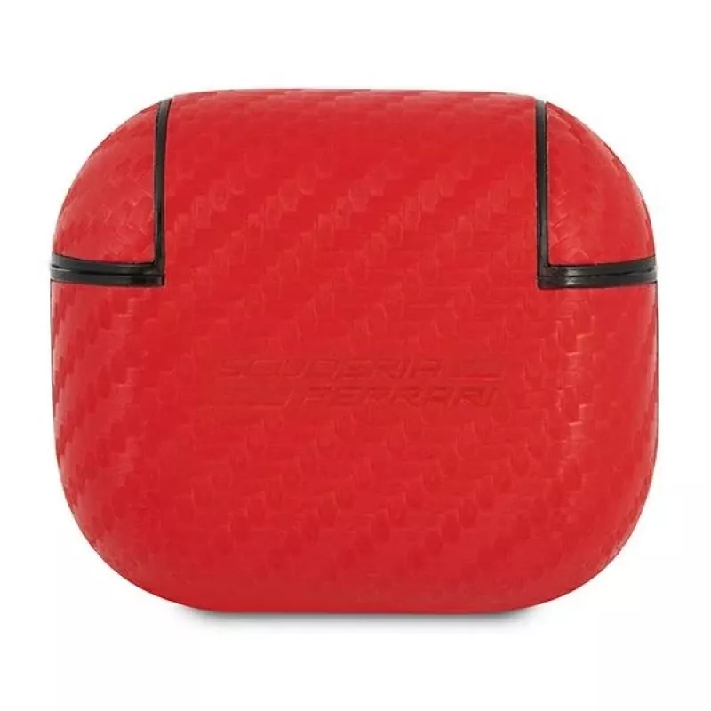Ferrari FESA3CARE On Track Capa AirPods 3 Vermelha PU Carbono