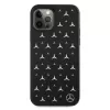 Mercedes-Benz iPhone 12 Pro Max Capa Rígida Padrão de Estrelas Prateadas Preto