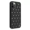 Mercedes-Benz iPhone 12 Pro Max Capa Rígida Padrão de Estrelas Prateadas Preto