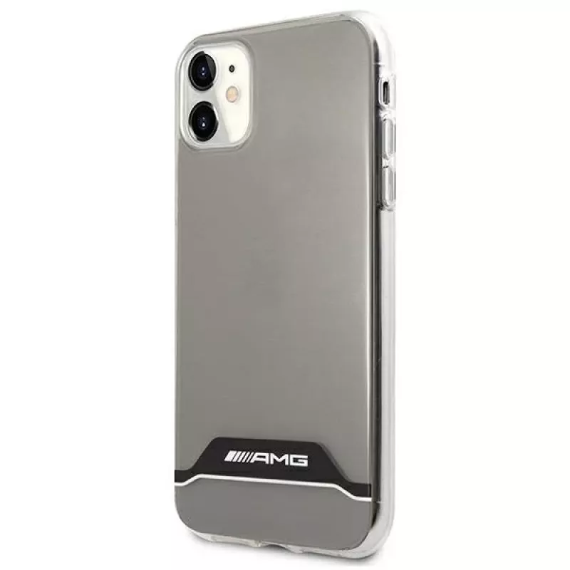 AMG AMHCN61TCBW Capa Rígida para iPhone 11 / XR 6,1 Polegadas – Transparente com Preto e Branco Eletrogalvanizado