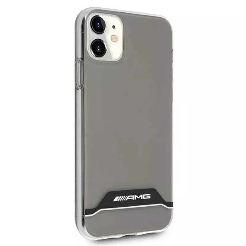AMG AMHCN61TCBW Capa Rígida para iPhone 11 / XR 6,1 Polegadas – Transparente com Preto e Branco Eletrogalvanizado