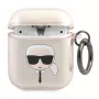 Karl Lagerfeld KLA2UKHGD Capa AirPods 1/2 Dourada Glitter Karl Head