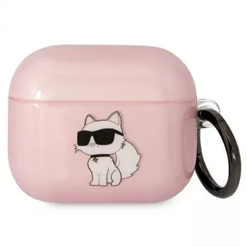 Karl Lagerfeld KLA3HNCHTCP Capa AirPods 3 Rosa Ikonik Choupette