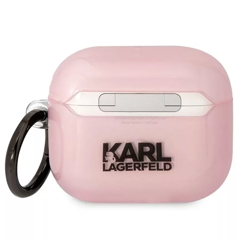 Karl Lagerfeld KLA3HNCHTCP Capa AirPods 3 Rosa Ikonik Choupette