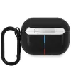 Capa de pele BMW AirPods Pro com design de linhas curvas - preto