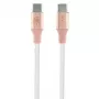 Cabo de carregamento rápido USB-C para USB-C GUESS GUCCLALRGDP 1,5 m rosa com logótipo em relevo