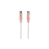 Cabo de carregamento rápido USB-C para USB-C GUESS GUCCLALRGDP 1,5 m rosa com logótipo em relevo