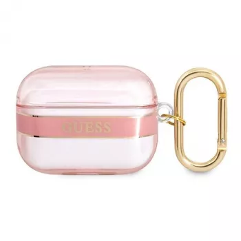 Capa GUESS para AirPods Pro com alça rosa Strap Collection
