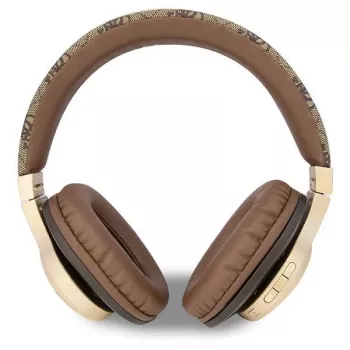 Auscultadores sem fios on-ear GUESS 4G Script Metal Logo Bluetooth 5.3 castanhos