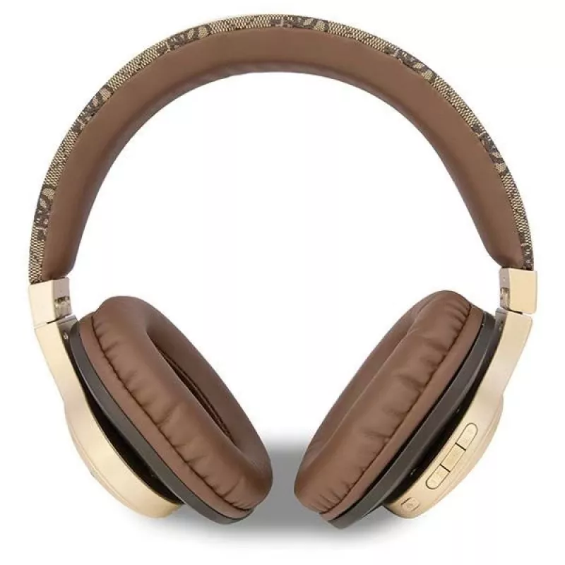 Auscultadores sem fios on-ear GUESS 4G Script Metal Logo Bluetooth 5.3 castanhos