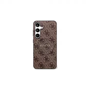 Capa MagSafe GUESS 4G Ring Classic Logo para Samsung Galaxy S25 FE - castanho