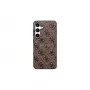 Capa MagSafe GUESS 4G Ring Classic Logo para Samsung Galaxy S25 FE - castanho