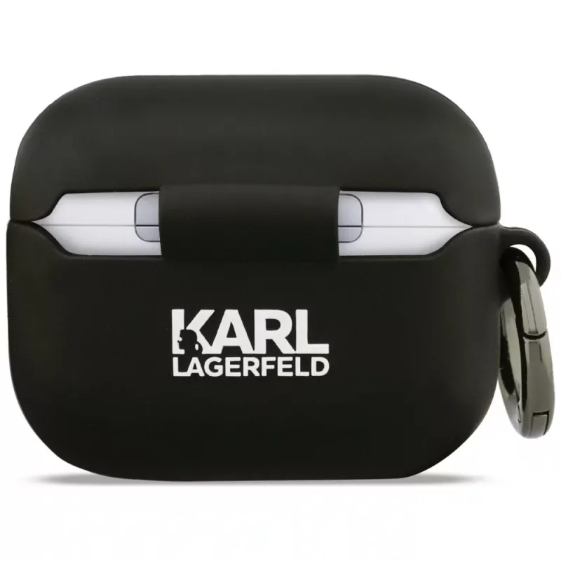 Capa 3D Karl Lagerfeld Silicone Choupette Head para AirPods Pro 3 - preto