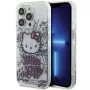 Capa rígida Hello Kitty HKHCP14LHDGPHT para iPhone 14 Pro IML Kitty On Bricks Graffiti - branco