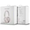 Auscultadores Bluetooth estéreo GUESS PU Leather 4G Triangle Logo rosa