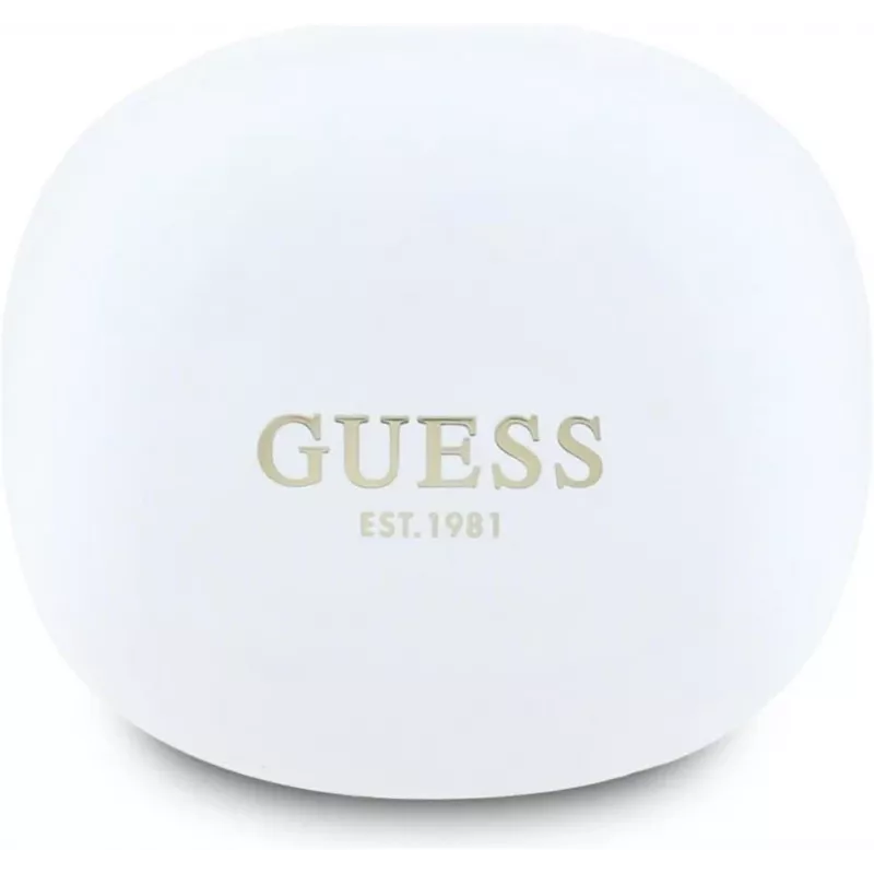 Auscultadores True Wireless GUESS Flat Classic Logo Electroplated, branco