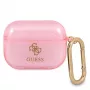 Capa Guess GUAPUCG4GP para AirPods Pro rosa coleção Glitter