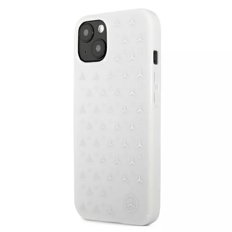 Capa rígida Mercedes-Benz Silver Stars para iPhone 13/14/15 6,1 polegadas – branco