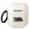 Capa transparente Karl Lagerfeld KLA2HNIKTCT para AirPods 1/2 com design Karl's Head