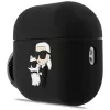 Capa de silicone Karl Lagerfeld Karl & Choupette Head 3D para AirPods Pro 3, Preto