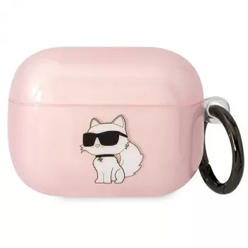 Capa Karl Lagerfeld KLAPHNCHTCP para AirPods Pro rosa Ikonik Choupette