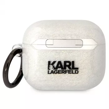Capa Karl Lagerfeld KLA3HNKCTGT para AirPods 3 transparente Glitter Karl & Choupette