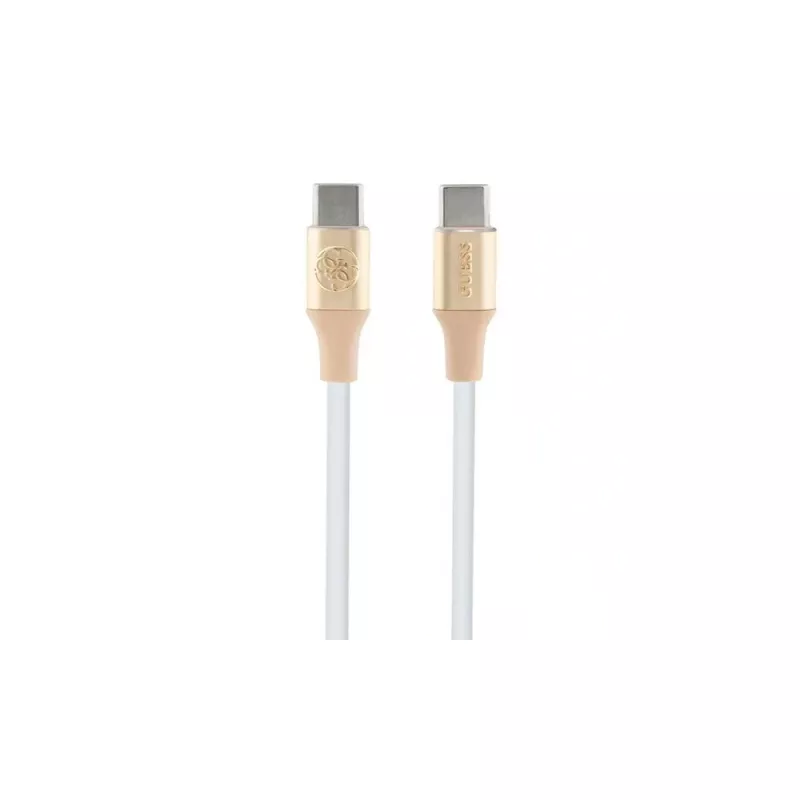 Cabo USB-C para USB-C GUESS GUCCLALRGDD 1,5 m carregamento rápido dourado-claro logótipo em relevo