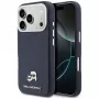 Capa MagSafe Karl Lagerfeld Karl & Choupette Head Pins Saffiano para iPhone 17 Pro Max - Azul