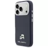 Capa MagSafe Karl Lagerfeld Karl & Choupette Head Pins Saffiano para iPhone 17 Pro Max - Azul