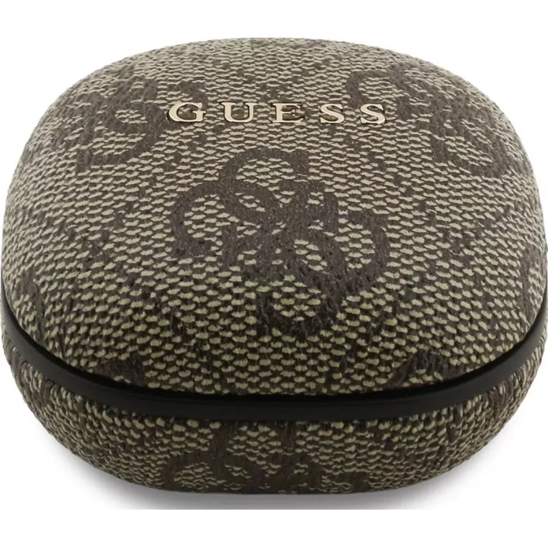 Auscultadores True Wireless Guess 4G Classic Metal Logo com ENC e estojo de carregamento (Castanho)