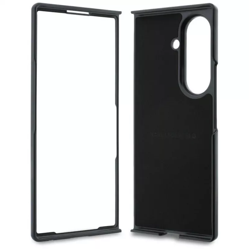 Capa MagSafe Karl Lagerfeld Karl & Choupette Pins para Samsung Galaxy Z Fold 8 Ultra - Preto