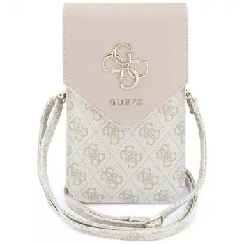 Bolsa para telemóvel Guess Graines 4G & Classic Logos Rosa
