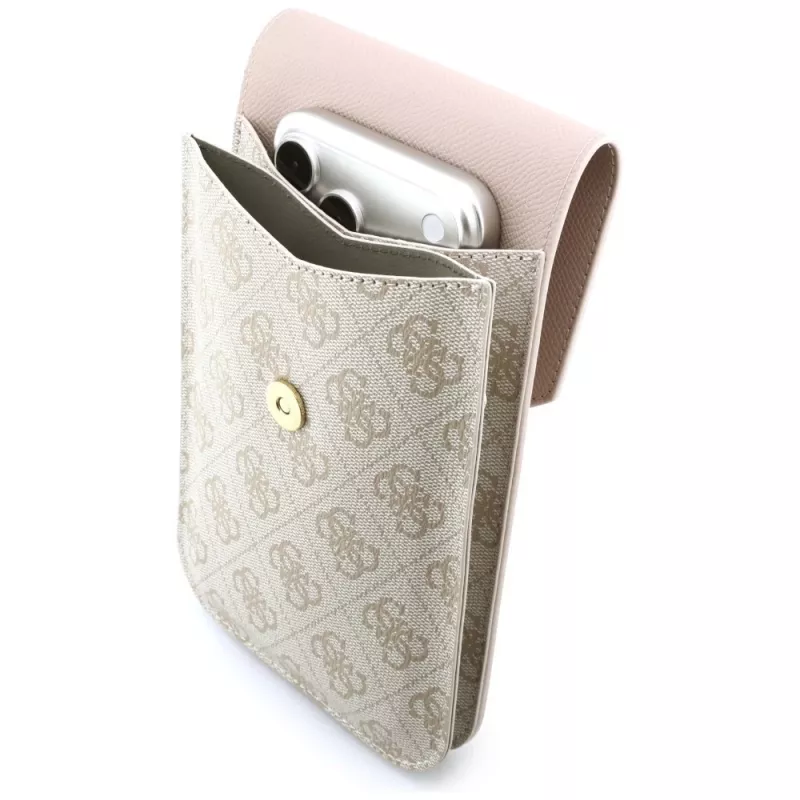 Bolsa para telemóvel Guess Graines 4G & Classic Logos Rosa