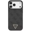 Capa MagSafe GUESS em pele 4G Triangle Strass para iPhone 18 Pro Max / 17 Pro Max - Preto