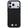 Capa MagSafe BMW M Carbon Metal Logo para iPhone 18 Pro / 17 Pro – Preto