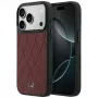 Capa MagSafe Mercedes em pele Crossed Lines para iPhone 18 Pro Max / 17 Pro Max – Bordô