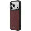 Capa MagSafe Mercedes em pele Crossed Lines para iPhone 18 Pro Max / 17 Pro Max – Bordô