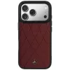 Capa MagSafe Mercedes em pele Crossed Lines para iPhone 18 Pro Max / 17 Pro Max – Bordô