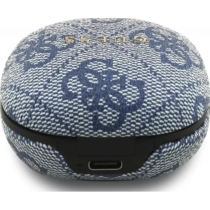 Auscultadores Bluetooth True Wireless Guess 4G Classic Metal Logo com ENC e estojo de carregamento, Azul