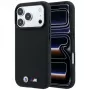Capa MagSafe BMW M Quadrille Kevlar Metal Logo para iPhone 18 Pro Max / 17 Pro Max - Preto