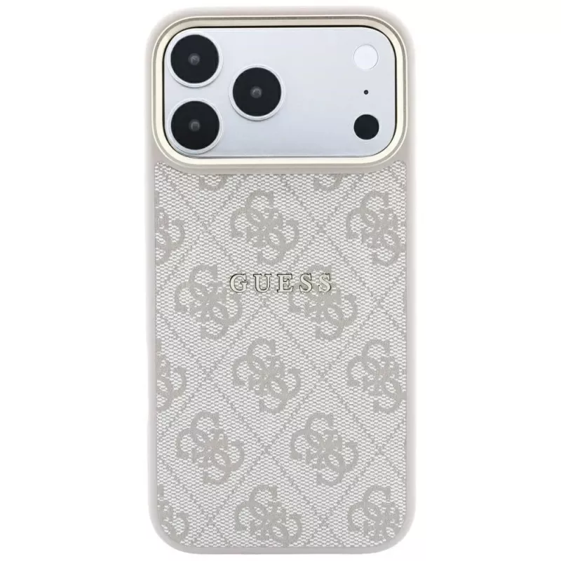 Capa MagSafe GUESS Embossed 4G Classic para iPhone 17 Pro Max / 18 Pro Max - Rosa