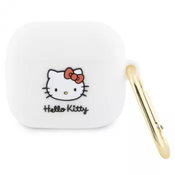 Capa Hello Kitty HKA33DKHSH para AirPods 3 Branco Silicone Cabeça 3D da Kitty
