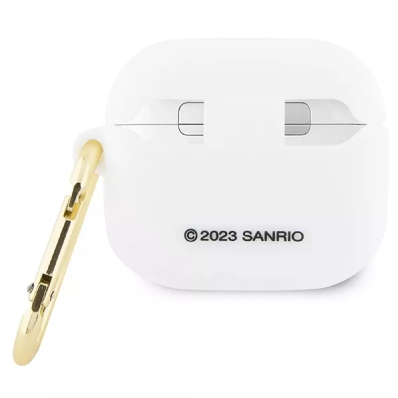 Capa Hello Kitty HKA33DKHSH para AirPods 3 Branco Silicone Cabeça 3D da Kitty