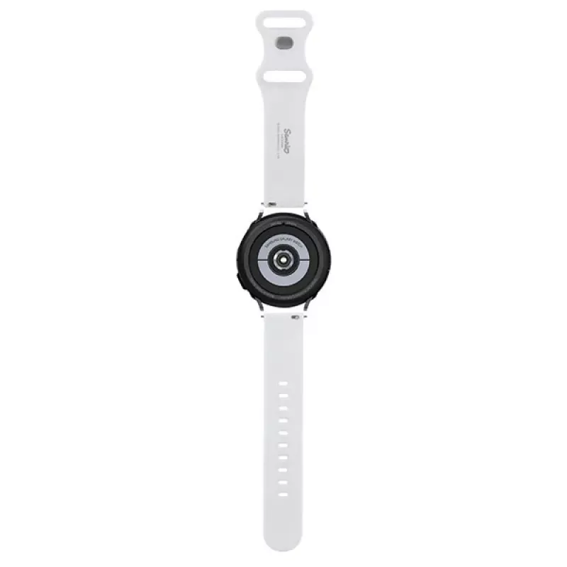 Pulseira universal em silicone Hello Kitty para smartwatches HKUWMSDIESK Heads & Stripes Preto 20mm