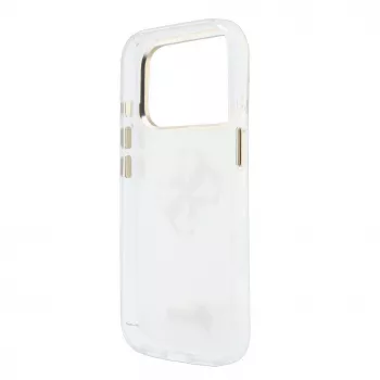 Capa MagSafe GUESS IML 4G Script Metal para iPhone 18 Pro / 17 Pro, Branco