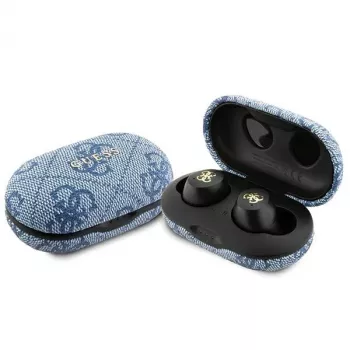 Auscultadores Bluetooth True Wireless GUESS GUTWSP4EGB com base de carregamento, ENC, Azul Metálico